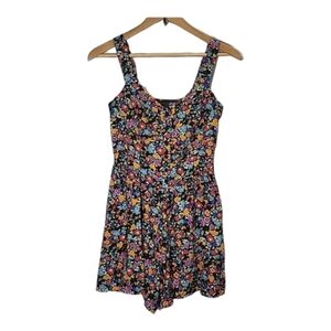 Wild Fable 100% rayon floral romper size S